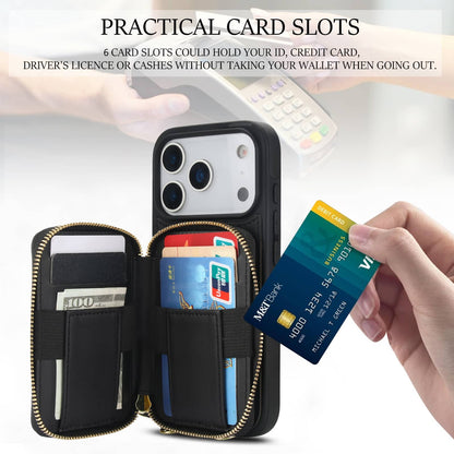 Crossbody Wallet Case for iPhone 17 Pro Max/Air/17 Pro/17 Zipper Handbag Purse