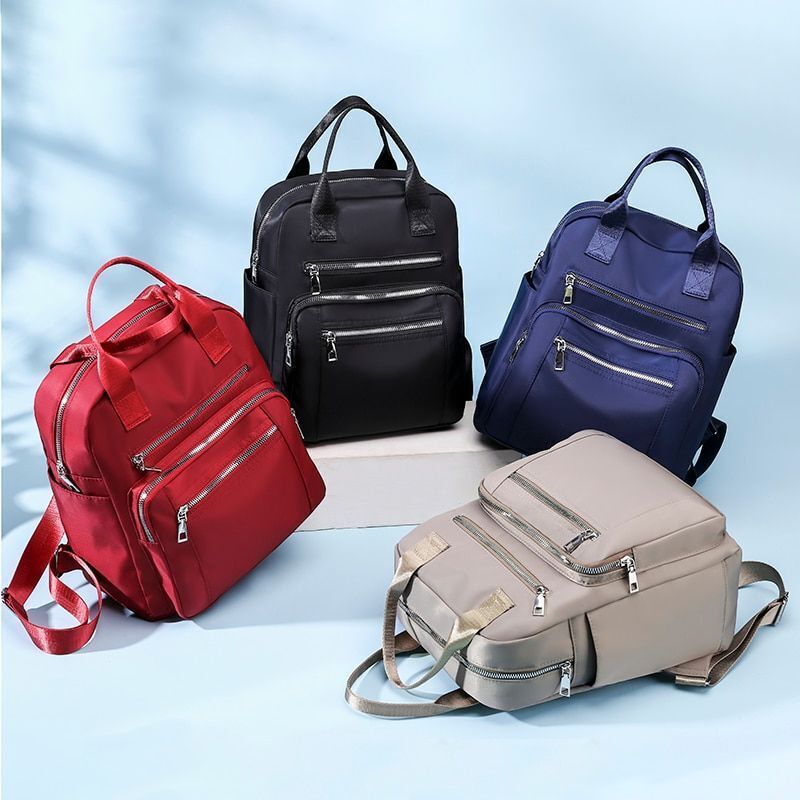 Backpack Traveling Waterproof Shoulder Bag Large Oxford Rucksack Black Purse 1PC