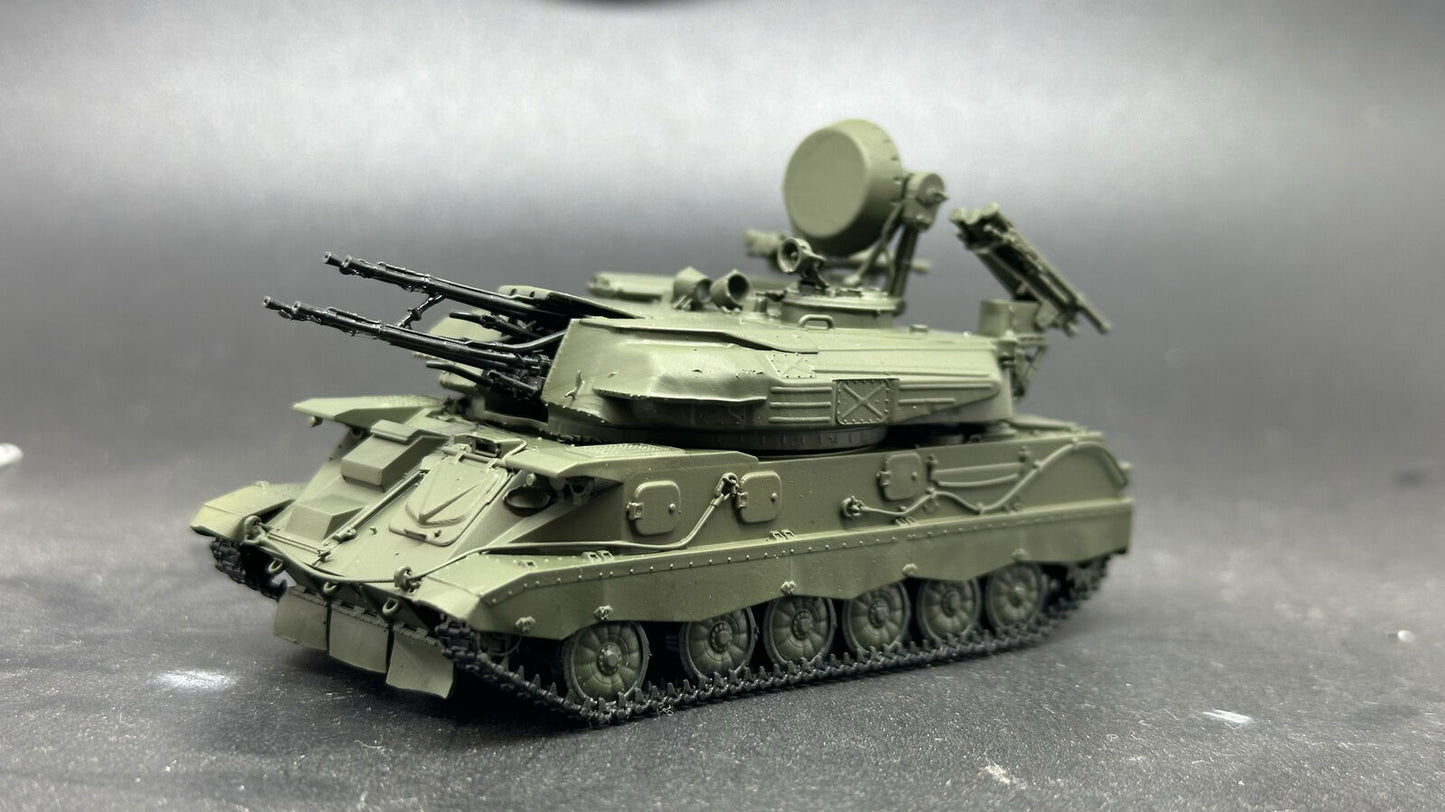 Homemade 1/72 Soviet Shilkha River M4 Anti-Aircraft Vehicle Finished Tank Model