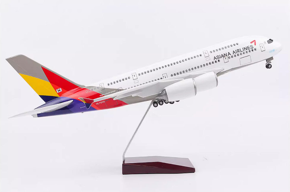46CM 1:160 ASIANA AIRLINES AIRBUS A380 Plane Landing Gear Resin Aircraft Model
