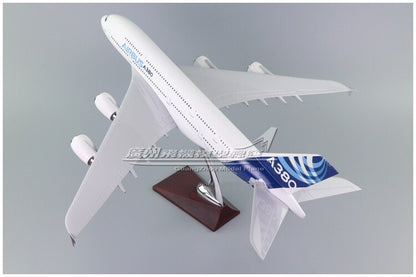 45CM 1:160 AIRBUS A380 F-WWOW Passenger Airplane Resin Aircraft Plane Model