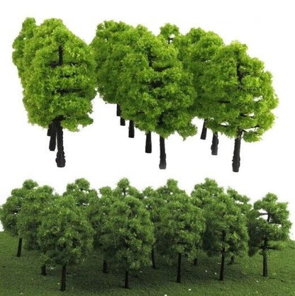Model Trees 10Pcs HO OO Scale Train Railroad Layout Diorama Wargame Park Scenery