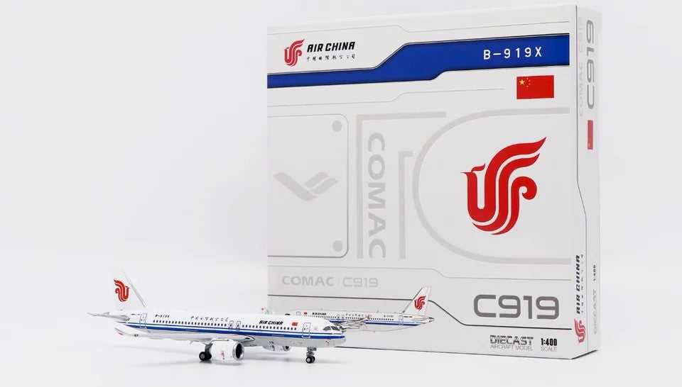 1:400 JC Wings Air China Comac C919 Passenger Airplane Diecast Plane Model