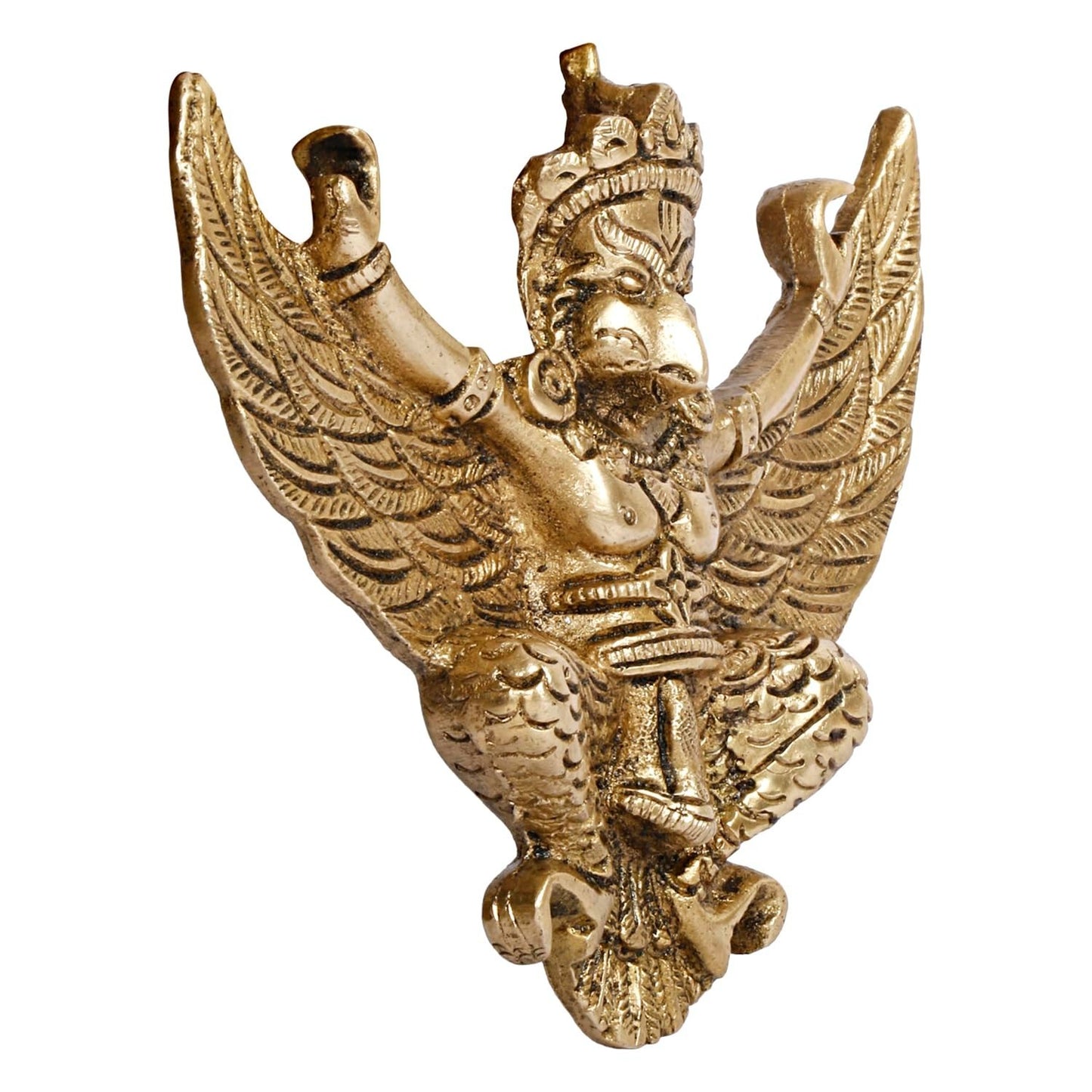 Brass Garuda Idol Statue Lord Vishnu's Vehicle Wall Hanging God Figurine Statue