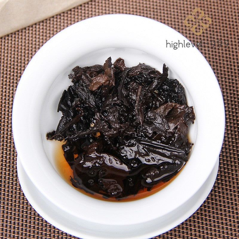 500g Ripe Pu'er Tea Brick Yunnan Menghai Old Tree Camphor Aroma Aged Leaf Tea
