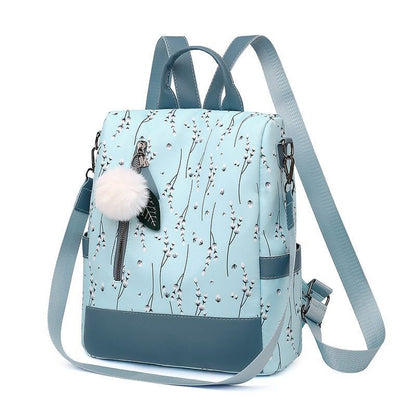 Backpack College Students School Bags Flower Print Backpack Casual Traveling Bag