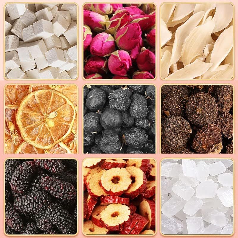 250g(10g×25Packs) Mulberry Rose Prickly Pear Tea Red Date Lily Poria Cocos Black