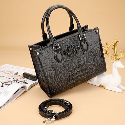 Handcrafted Real CrocodileSkin Leather Handbag, Women's Sling Shouler Bags
