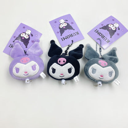 Sanrio Kuromi Cute Drawstring Plush Doll Bag Small Pendant Keychain