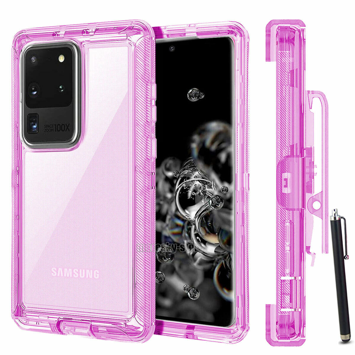 Luxury Clear Case Kickstand Clip Stand Holster Cover For Galaxy S20/ Ultra/ Plus