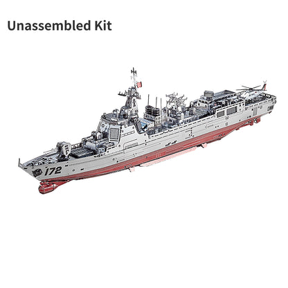 1:1000 3D Metal Battleship 055 Destroyer Model Military Ornaments Unassembled