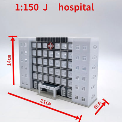 1/150 Building Model City Morden Road Mansion House Office Scene Model