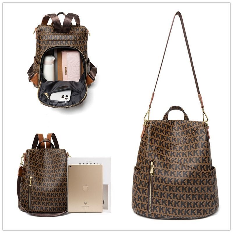 Fashion Backpack Genuine Leather Luxury Bag Large Travel Purse Size: 31*16*31 CM