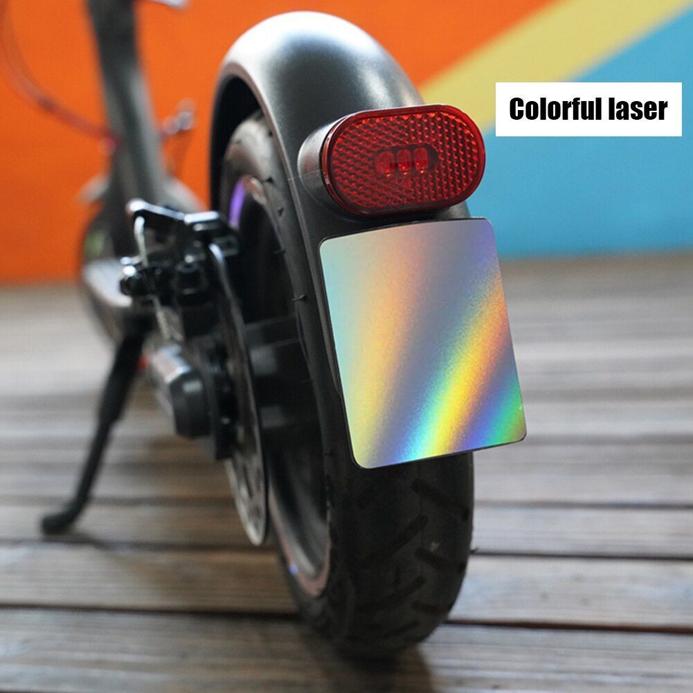 1PC Scooter Skateboard License Plate Mudguard Reflective Sticker Tape Accessory