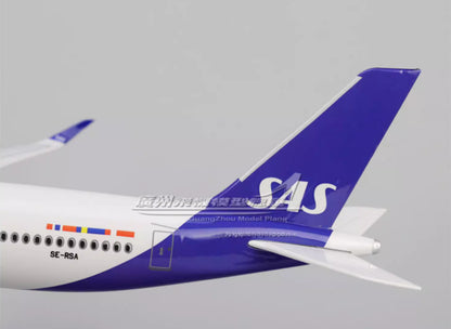 47CM SAS AIRBUS A350 Airplane Led Sound-controlled Light Resin Aircraft Model