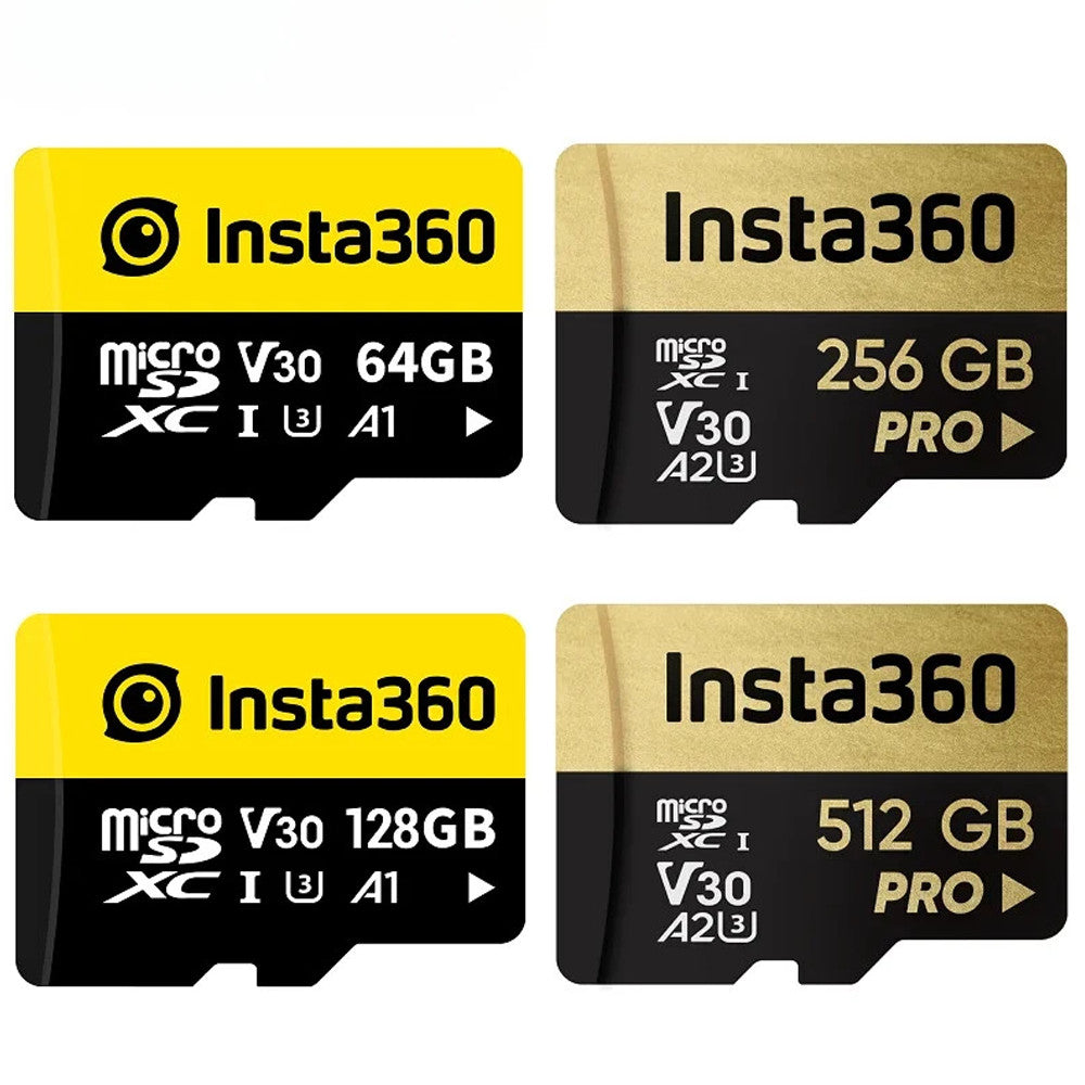 Insta360 MicroSD Memory Card V30, A1/A2 UHS-I, 90 MB/s Read / Write Speed