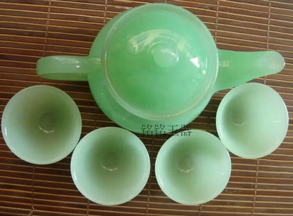 Afghanistan White Jade Teapot Kungfu Teapot Tea Set