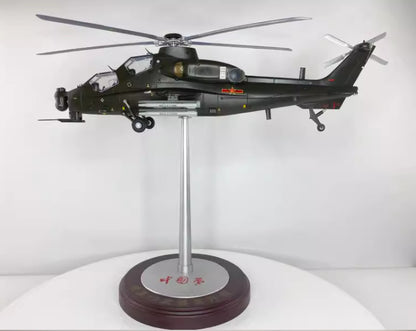 1:24 62CM China Z-10 Armed Helicopter Airplane Diecast Military Aircraft Model