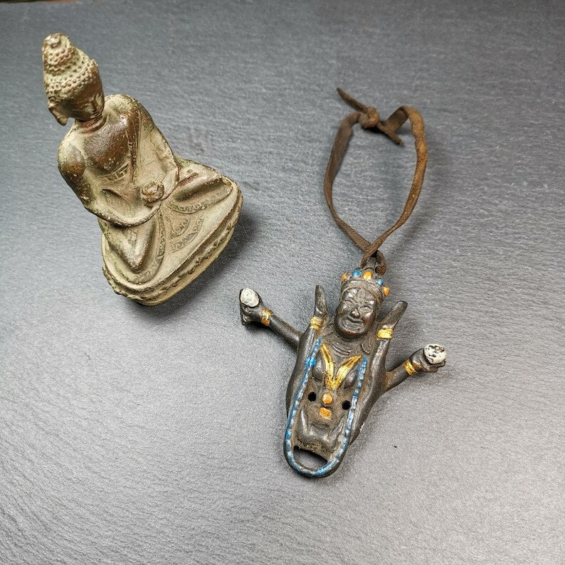 Acient Tibetan Buddhist Statue Shangpakagyu White Dakini Khechari Kachod Karmo
