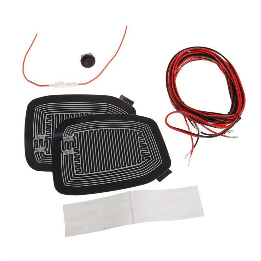 12V Car Rearview Mirror Heating Demister Side Glass Warm Heated Defogger Pad Mat