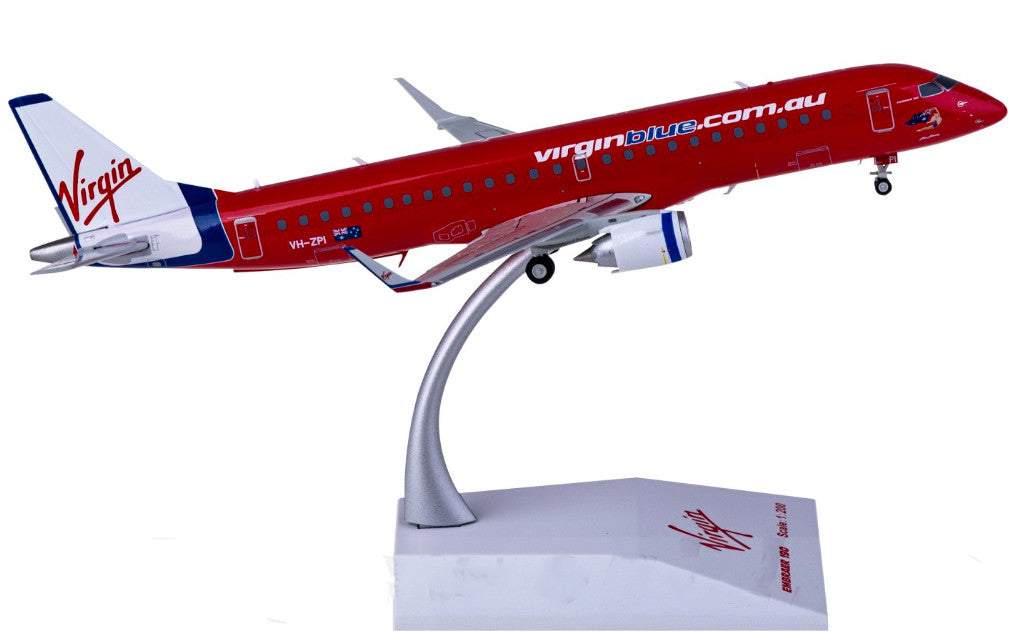 1:200 JC Wings Virgin Blue Embraer ERJ-190 Passenger Airplane Diecast Model