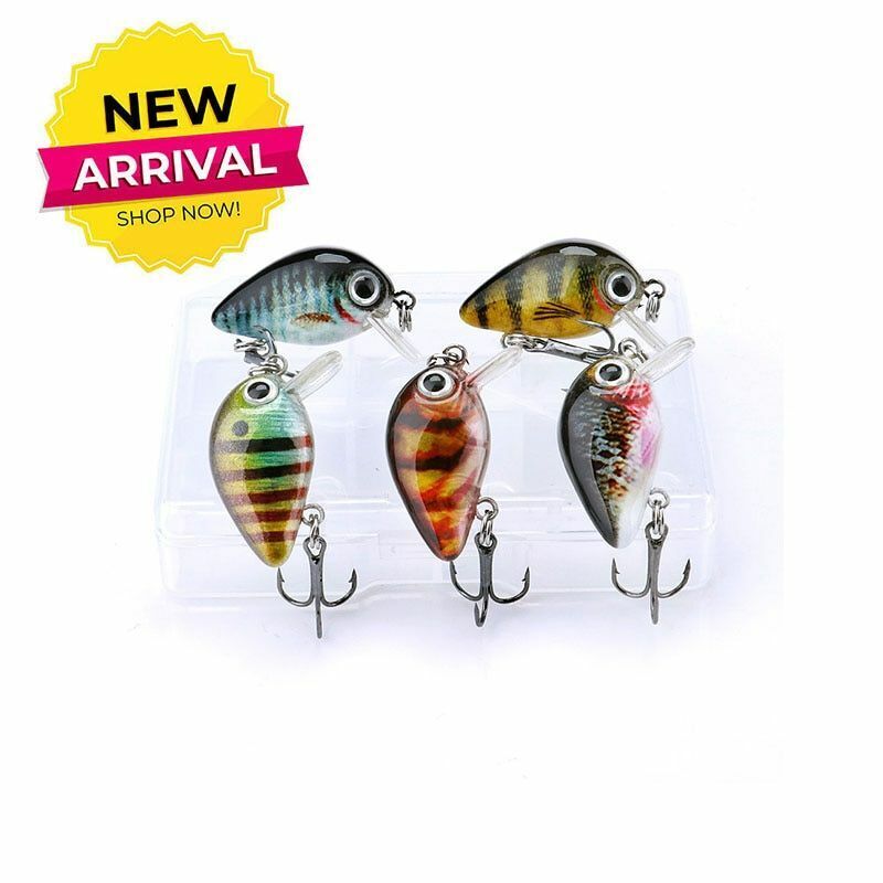 5Pcs/Lot 1.8g 3cm Mini Wobblers/Crankbait Fishing Lures Set Artificial Hard Bait