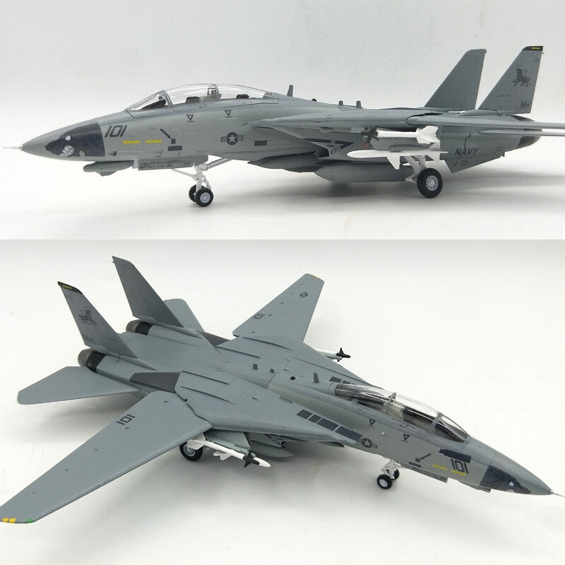1/72 US Navy F-14D Male Cat Fighter VF-213 Black Lion F14 Aircraft Model