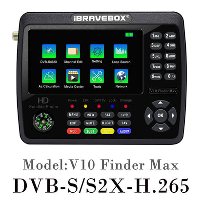 iBRAVEBOX V10 Finder TV Signal Finder -S//S2X H.265 Digital H8O0 Finder Max
