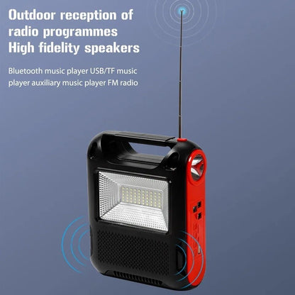 Kit Solar LED Emergency Lamp with Power Bank Rechargeable 5 in 1 Multipurpose