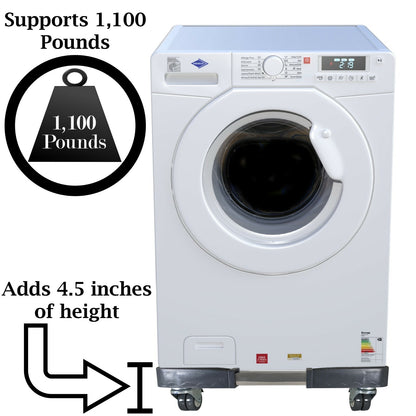 Adjustable Appliance Rolling Cart with Lockable Wheels, 18.5" to 24.8"
