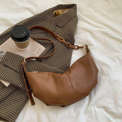 Soft Leather Handbag Vintage Crossbody Bags Shoulder Purse 37*17*7 Cm Polyester