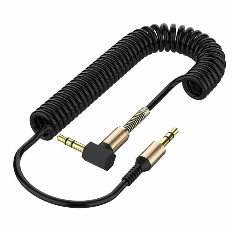 3.5mm Male to Male AUX Cable Cord L-Shaped Right Angle Car Audio Headphone Lot