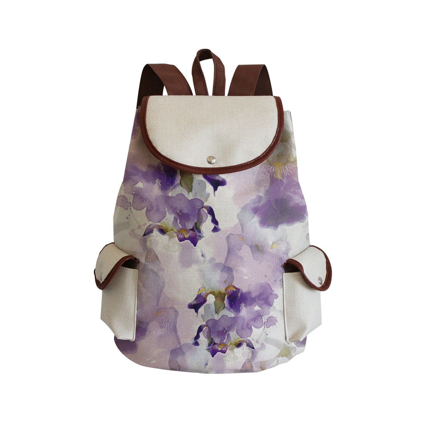 Vintage Drawstring Backpacks Large Practical Portable Linen Shoulders Bags 1 PC