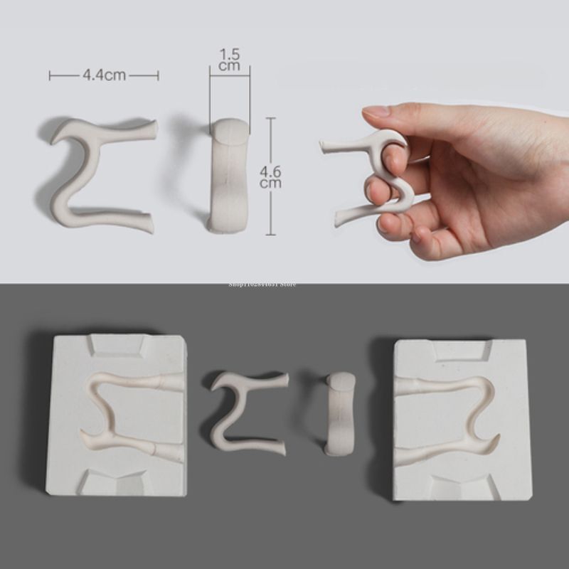 Pottery Tools Ceramic Mold Grouting Plaster DIY Teapot Water Cups Handle Molding