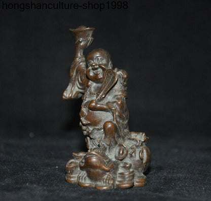 China Ancient Buddhism bronze auspicious wealth Maitreya Buddha Buddha statue