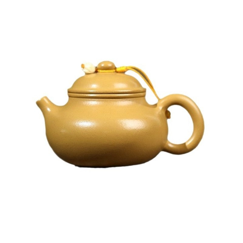 Yixing Zisha Tea pot Handmade Original Golden Zhuni Clay Rong Tian Compact Size