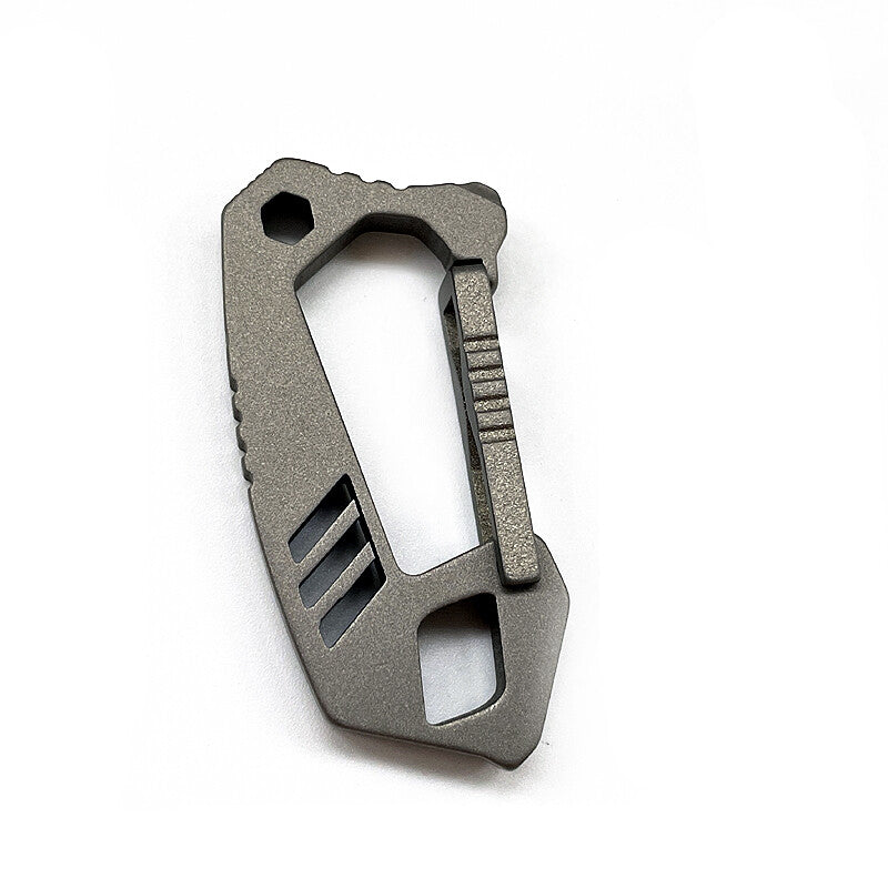 Titanium Alloy Carabiner Keychain Clip Outdoor Multi Tool EDC Car Keychain Gift