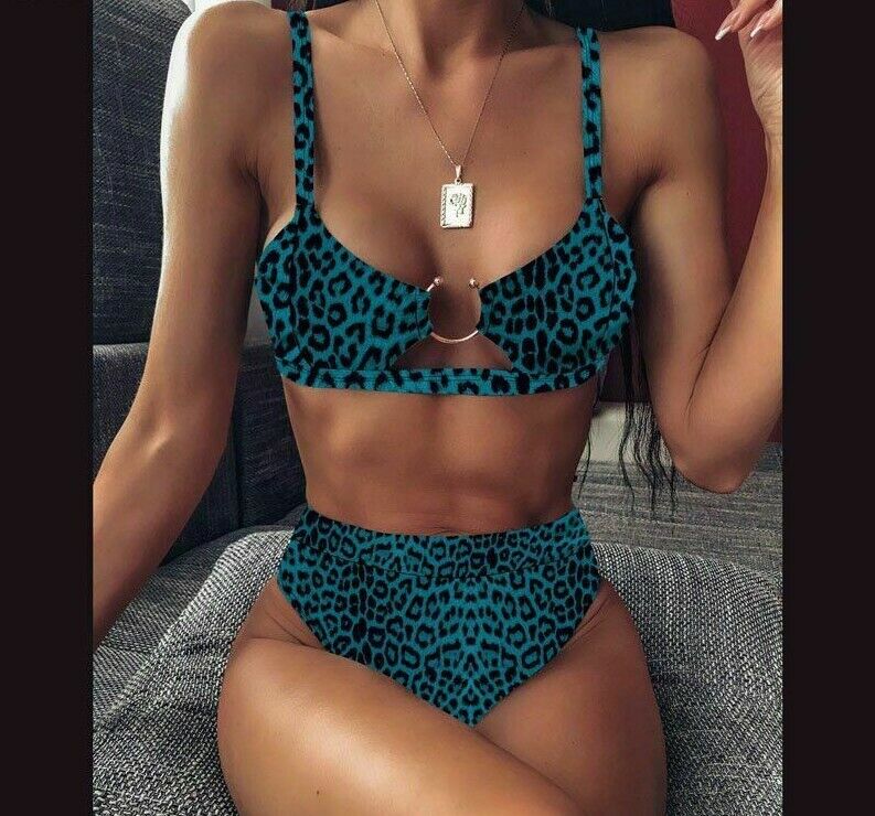 Women Swimwear High Waist Bikini Set Push Up Leopard Brazilian Bathing Swimsuits
