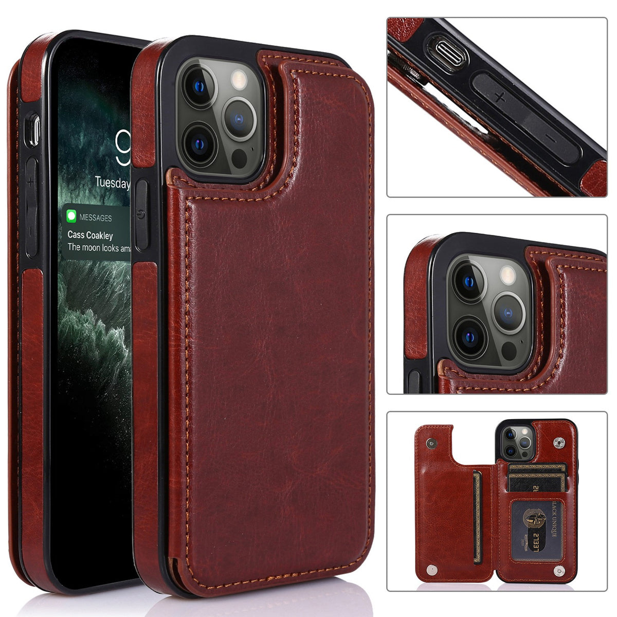 Flip PU Leather with Card Holder Wallet Stand Phone Case for Samsung S26/S25/S24