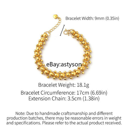 Sparkling Cat Eyes Good Luck 24K Gilding Yellow Gold Plated Bracelet Jewelry