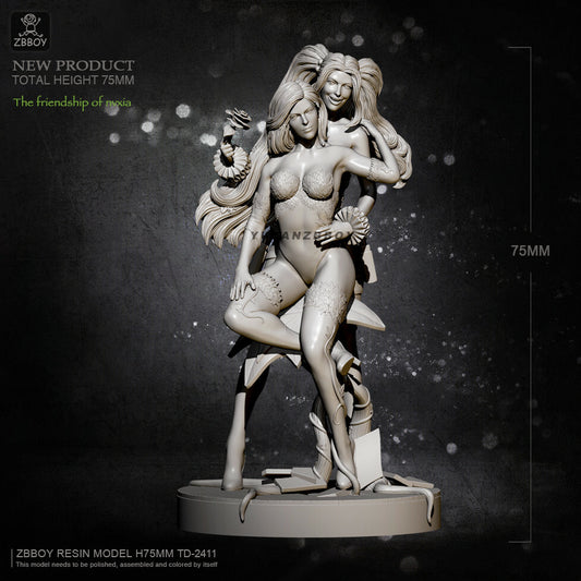 1:24 resin figures model kit Fantasy character nvxia 2 sexy girl Unassembled