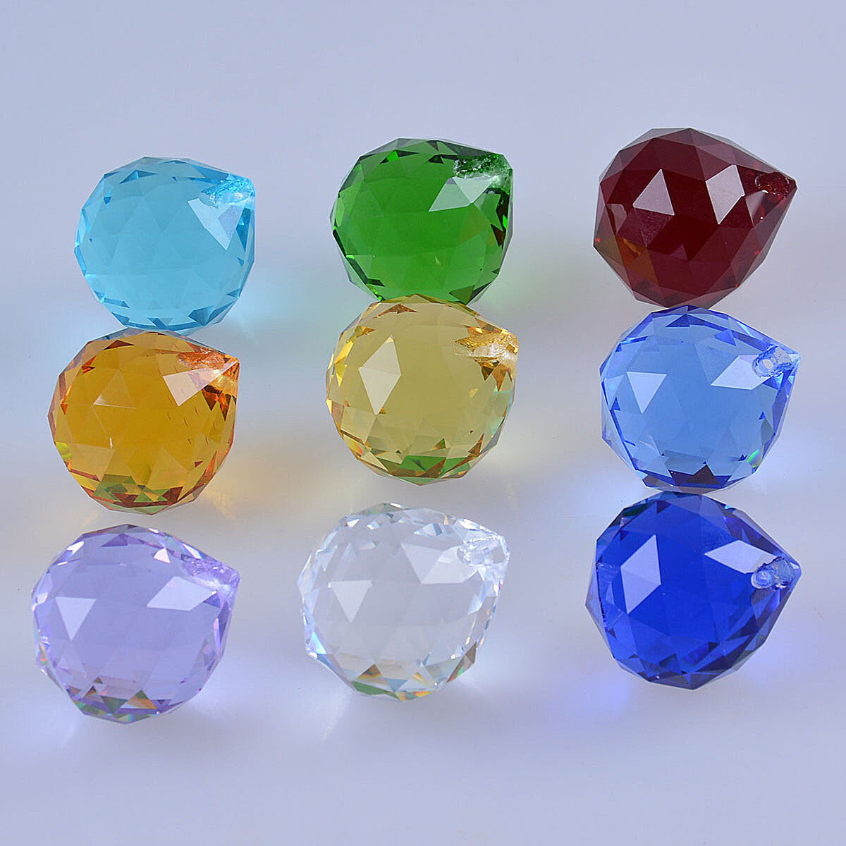 40mm Crystal Facted Ball Chandelier Glass Prism Pendant Wedding Decor Gift
