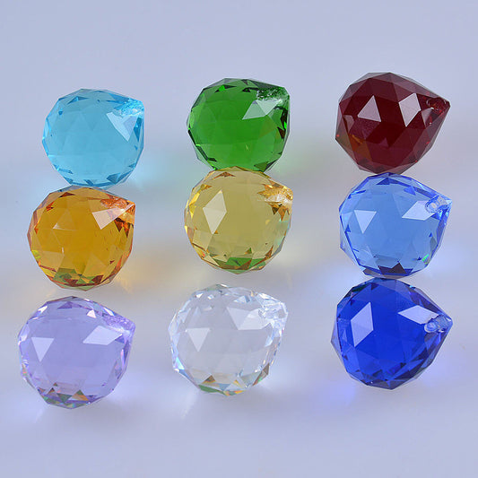 40mm Crystal Facted Ball Chandelier Glass Prism Pendant Wedding Decor Gift