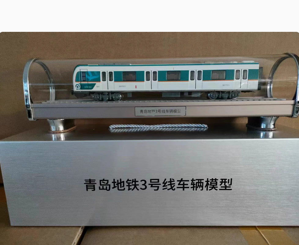 1:68 40CM Qingdao Metro Line 3 Subway Train Passenger Car Diecast Model