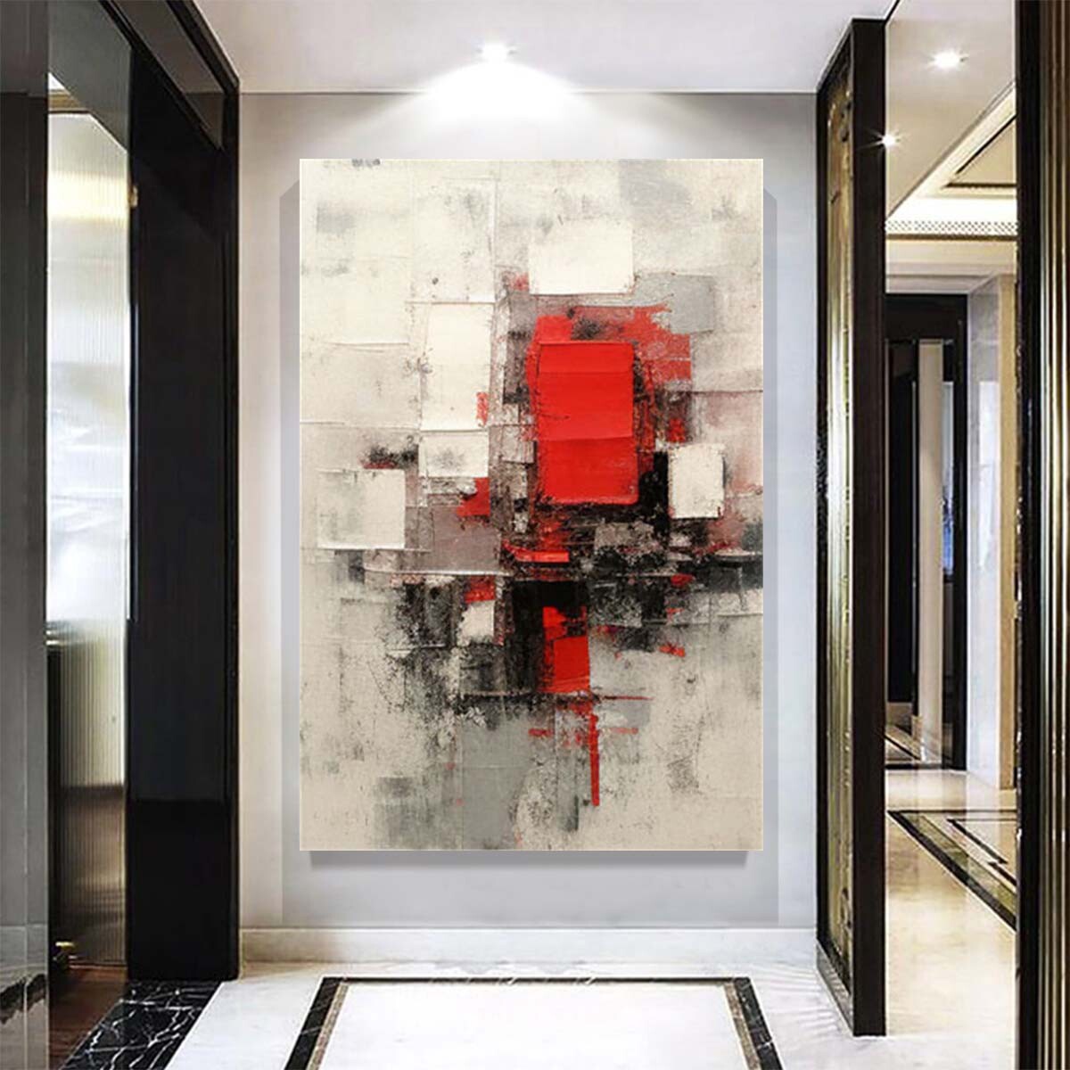Large Wall Art Paintings Hand Painted Abstract Black Oil Painting On Canvas