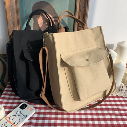 Corduroy Bag Women Shoulder Bags Handbags Spring Summer Bookbag Canvas Tote Bag