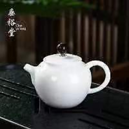 Ceramic Whiteware Jade Porcelain Tea Pot Beauties Pot Entirely Handmade Ceramic