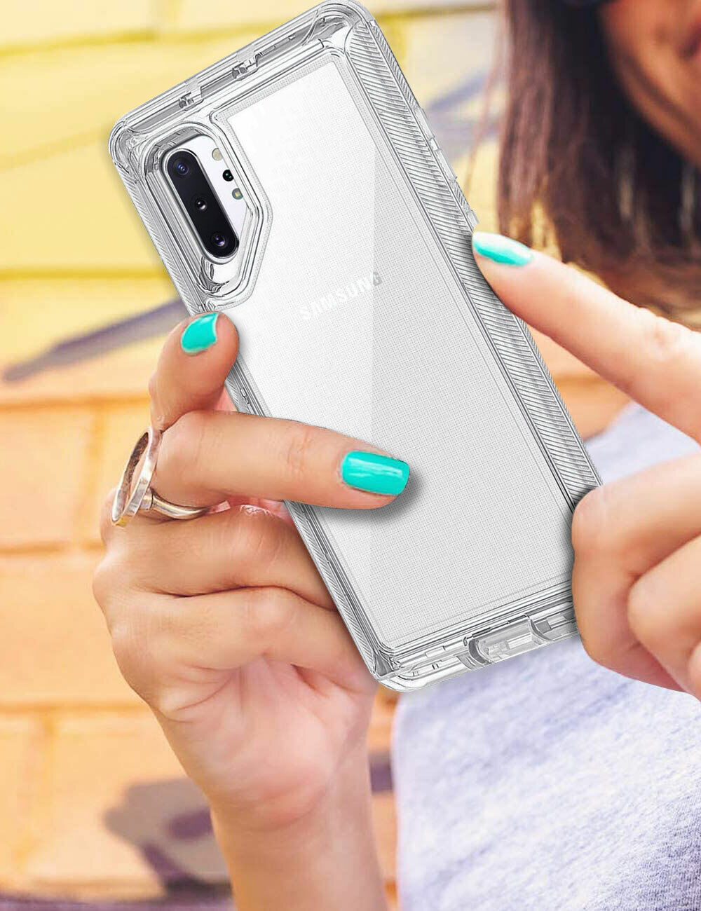 Luxury Clear Case Clip Stand Holster Phone Cover For Samsung Galaxy Note10/+ 5G