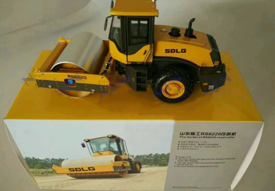 1:35 19CM SDLG RS8220 Road Roller Construction Equipment Machine Diecast Model