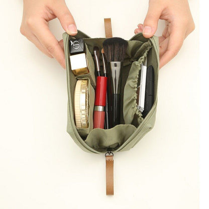 Cosmetic Case Storage Bag Small Traveling Mini Lipstick Pouch Solid Purse Zipper